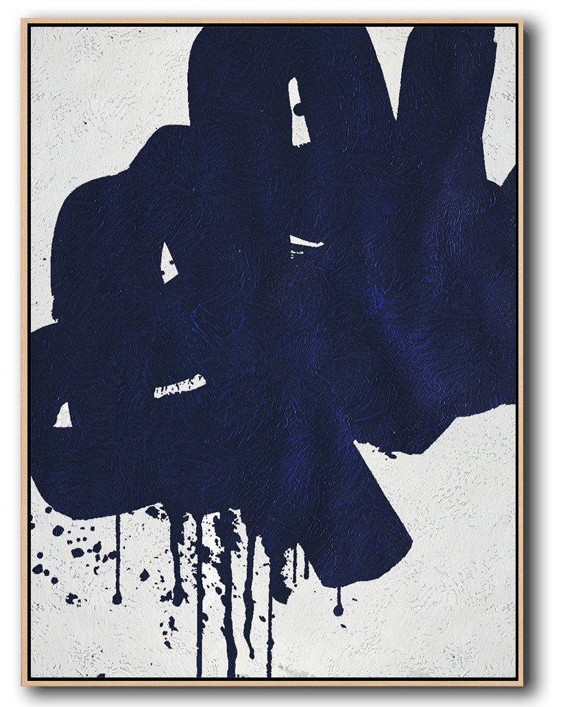 Navy Blue Minimal Art #NV62B